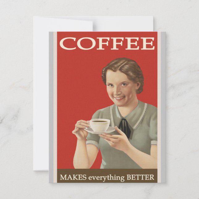 Annonsering av vintage-kaffe (Framsida)