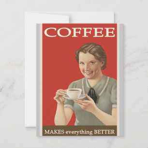 Annonsering av vintage-kaffe