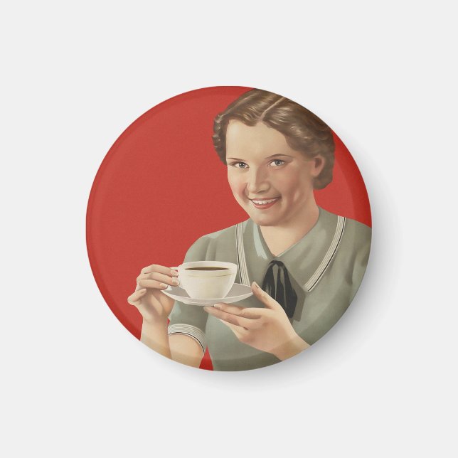 Annonsering av vintage-kaffe magnet (Framsidan)