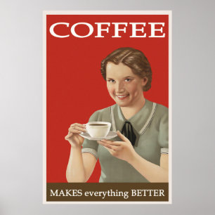 Annonsering av vintage-kaffe poster