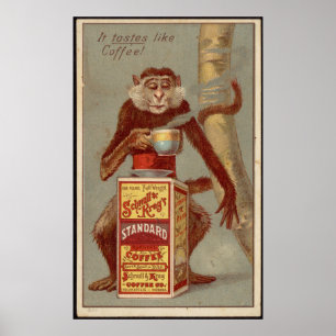 Annonsering av vintage-kaffe poster