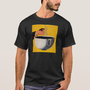 Annonsering av vintage-kaffe t shirt