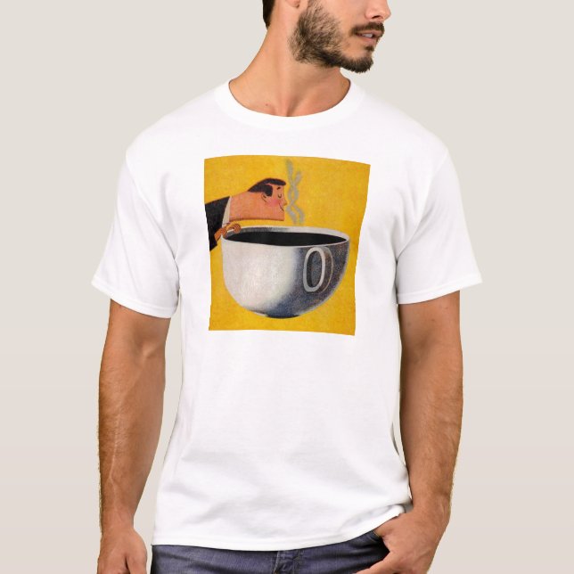 Annonsering av vintage-kaffe tröja (Framsida)