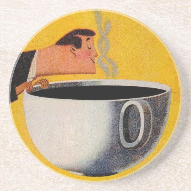 Annonsering av vintage-kaffe underlägg (Framsidan)