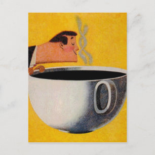 Annonsering av vintage-kaffe vykort