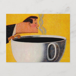 Annonsering av vintage-kaffe vykort