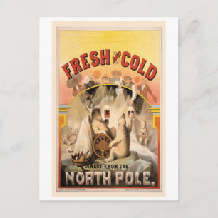 Annonsering av Vintagen för Noordpole BEER Ice KA Vykort