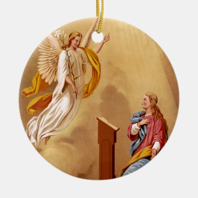 Annonsering av Virgin Mary Julgransprydnad Keramik (Framsidan)