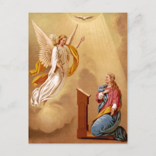 Annonsering av Virgin Mary Vykort