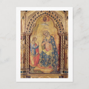 Annonsering (del av polyptych) (olja på panel) vykort
