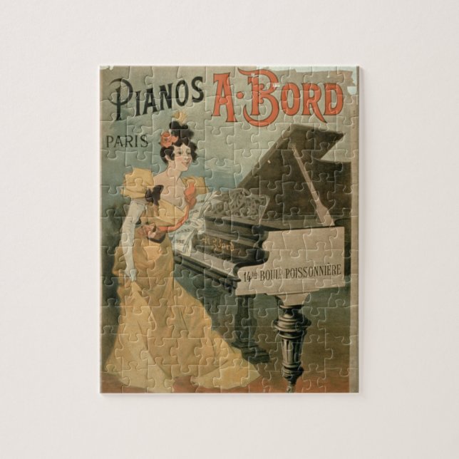 Annonsering för "A. Bord Piano, Paris" (färg Pussel (Vertikal)