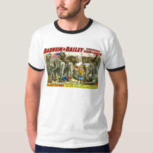 Annonsering för Barnum & borggårdelefantaffisch T-shirt