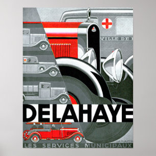 Annonsering för bil för Delahaye ~-vintage Poster