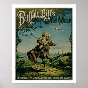 Annonsering för 'buffelräkning vilda western och poster