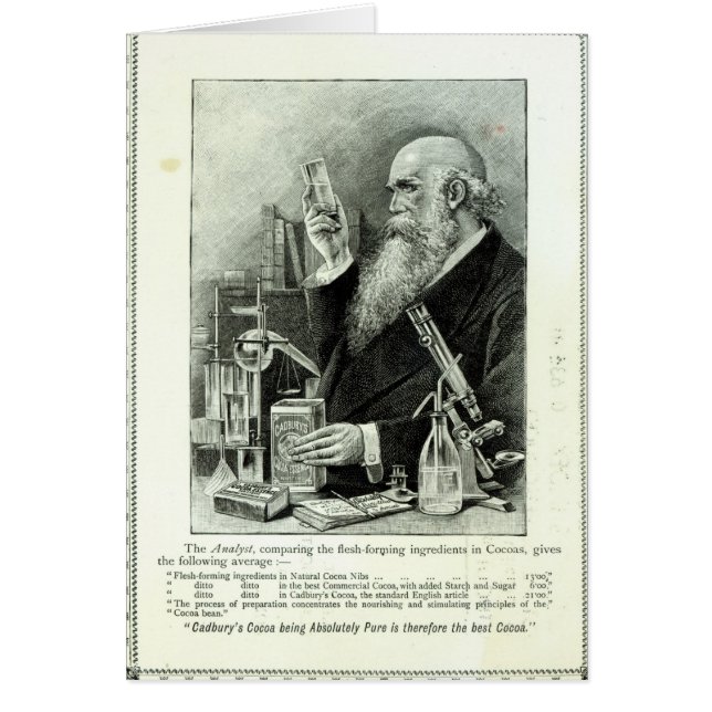 Annonsering för 'Cadburys Cocoa Hälsningskort (Framsidan)