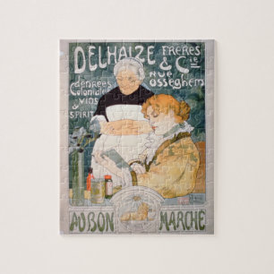 Annonsering för Delhaize, bröder och Co. på th Pussel