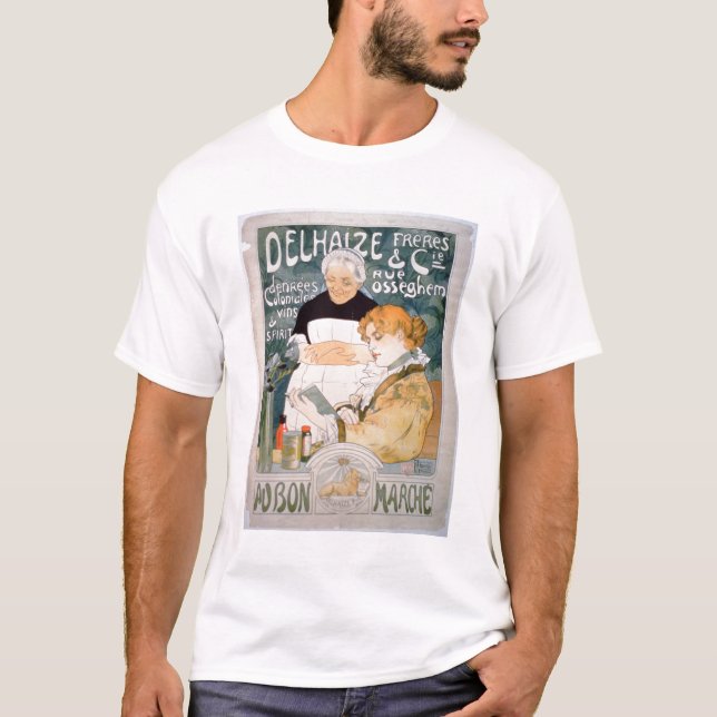 Annonsering för Delhaize, bröder och Co. på th Tee Shirt (Framsida)