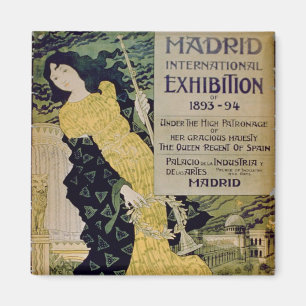 Annonsering för 'den Madrid internationell Exhibi Magnet