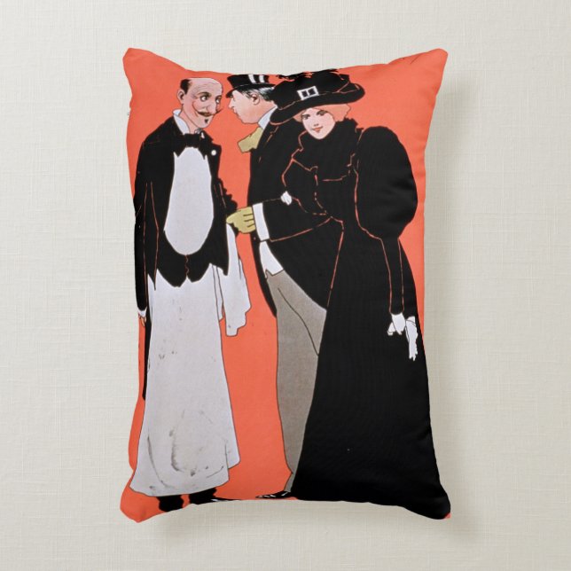 Annonsering för "en natt ut", på vaudevillen prydnadskudde (Framsidan(Vertikal))