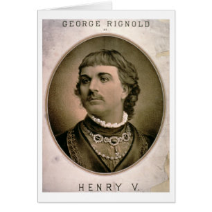 Annonsering för "George Rignold som Henry V" Hälsningskort
