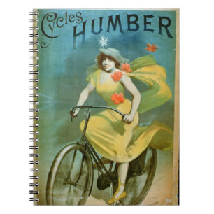 Annonsering för "Humber cyklar" (färglithoen) Anteckningsbok Med Spiral