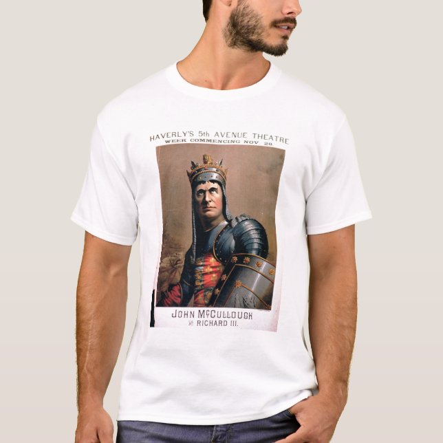 Annonsering för 'John McCullough som Richard III Tee (Framsida)