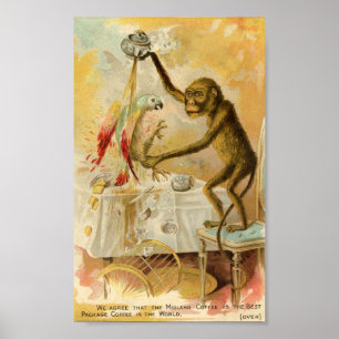 Annonsering för Midlandkaffevintage Poster