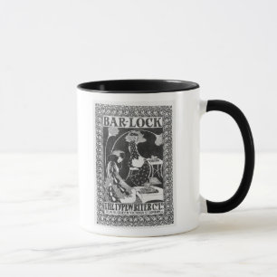 Annonsering för Pub-Låsa skrivmaskiner, c.1895 Mugg