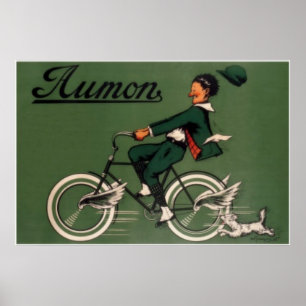 Annonsering för vintageAumon cykel Poster