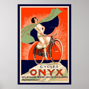 Annonsering för vintageOnyxcykel Poster