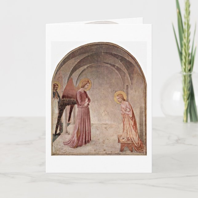 Annonsering med St Dominic av Fra Angelico Kort (Framsida)