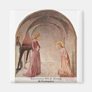 Annonsering med St Dominic av Fra Angelico Magnet