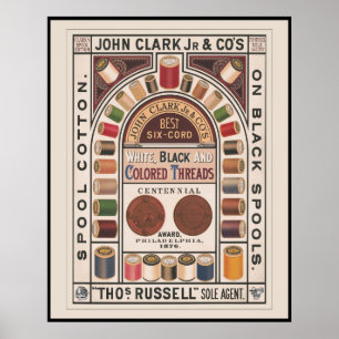 Annonsering om vintage av bomullssäggar poster