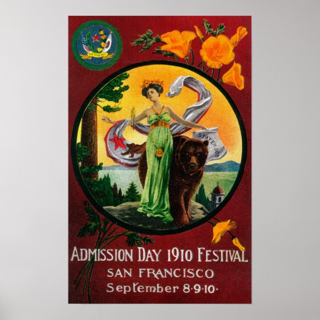 Annonsering på inträdesdagen, statsfestival poster (Framsidan)