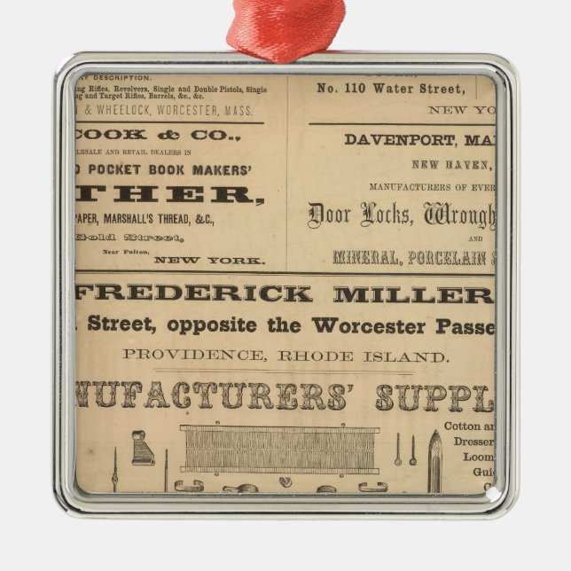 Annonseringar av nio företag julgransprydnad metall (Framsidan)