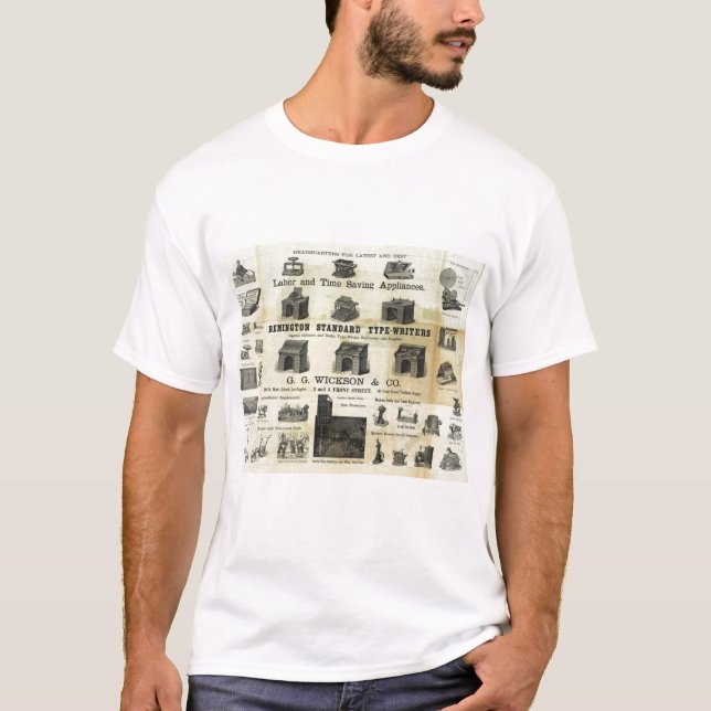 Annonseringen med vägleder kartan t shirt (Framsida)