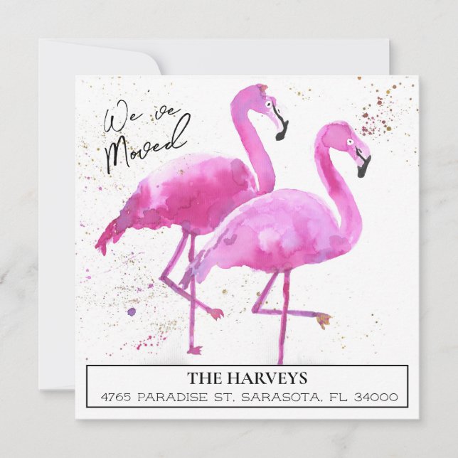 Annonskort för adressändring inbjudningar (Framsida)