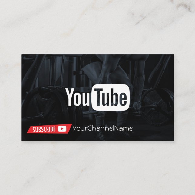 Annonskort för Fitness Channel Visitkort (Framsida)