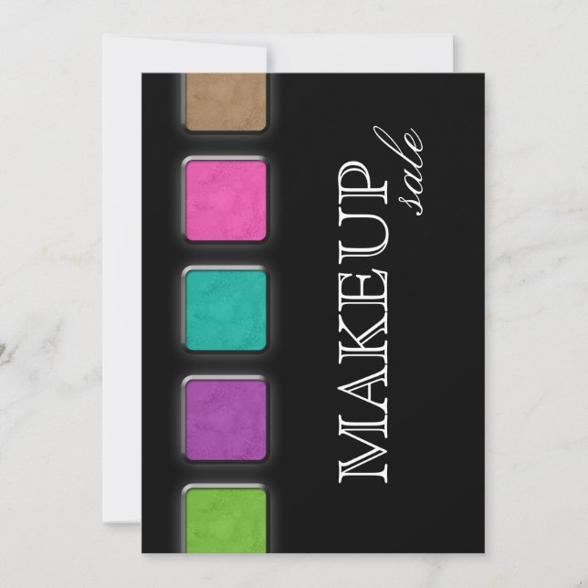 Annonspalett för Makeup-gruppinbjudan Inbjudningar (Framsida)