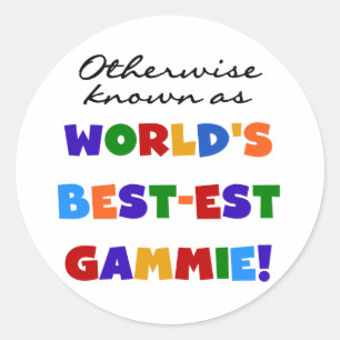 Annorlunda bekant som Bäst-est Gammie Tshirts Runt Klistermärke
