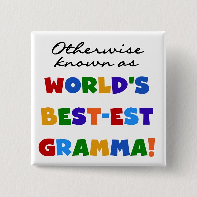 Annorlunda bekant som Bäst-est Gramma T-tröja Knapp (Framsida)