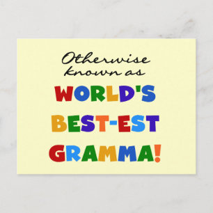 Annorlunda bekant som Bäst-est Gramma T-tröja Vykort