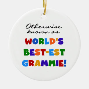 Annorlunda bekant som Bäst-est Grammie T-tröja Julgransprydnad Keramik