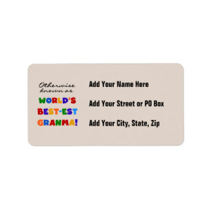 Annorlunda bekant som Bäst-est Granma gåvor Adressetikett