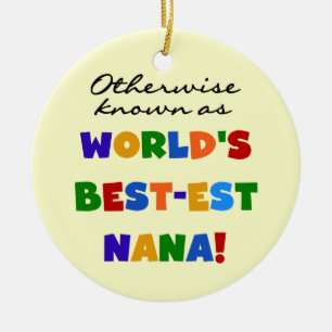 Annorlunda bekant som Bäst-est Nana Tshirts Julgransprydnad Keramik
