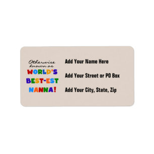 Annorlunda bekant som Bäst-est Nanna gåvor Adressetikett