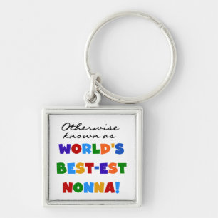 Annorlunda bekant som Bäst-est Nonna Tshirtsgåvo Fyrkantig Silverfärgad Nyckelring
