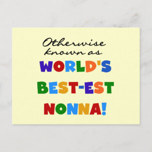 Annorlunda bekant som Bäst-est Nonna Tshirtsgåvor Vykort