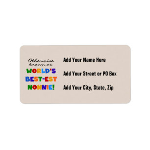Annorlunda bekant som Bäst-est Nonnie gåvor Adressetikett