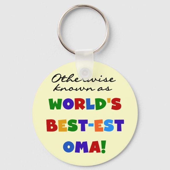 Annorlunda bekant som Bäst-est Oma Tshirts och Nyckelring (Framsida)